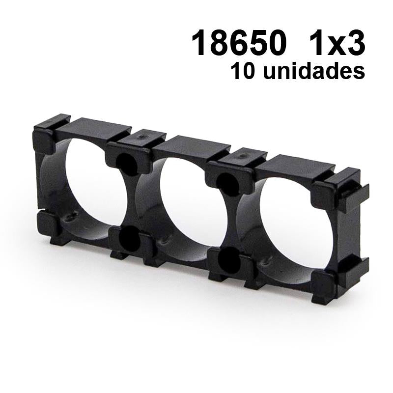 Batterifäste 18650 1x3 - 10 st