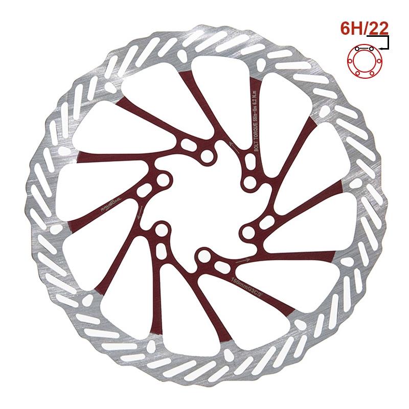 G3 160 mm 6h röd Bromsskiva