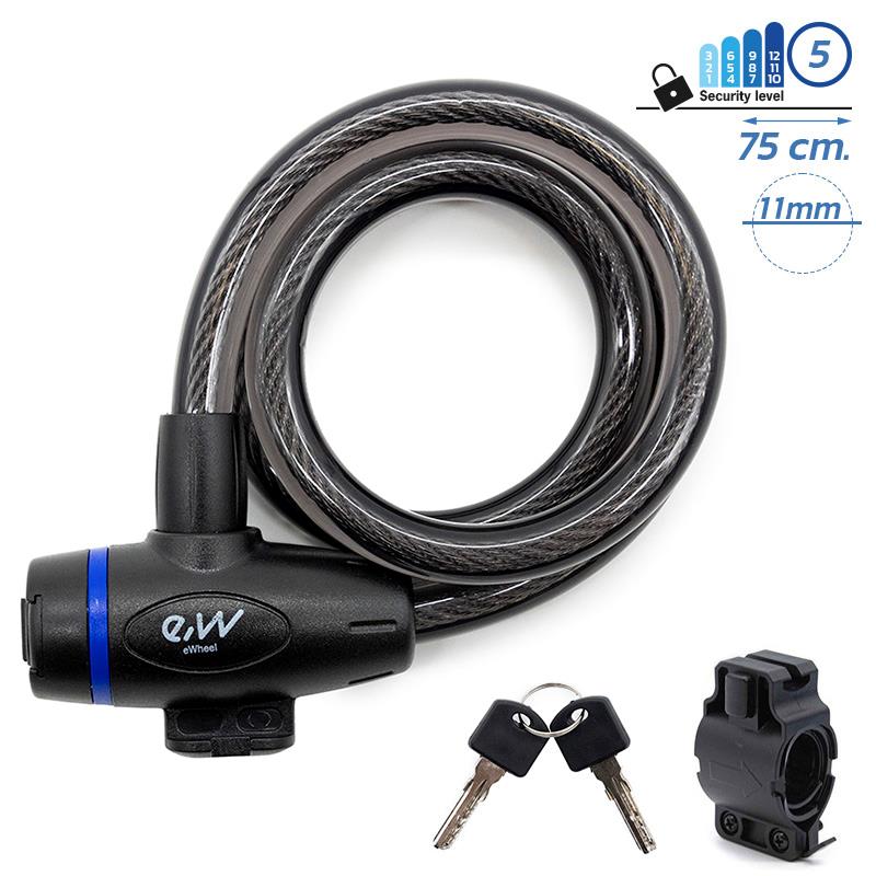 Lås med nyckel EWLK026 svart