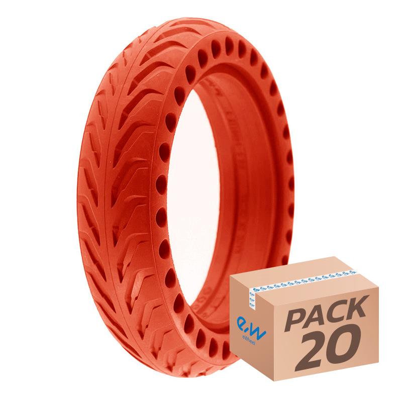 Perforerat massivt däck 8,5x2-6,1/B34 - röd - 20st