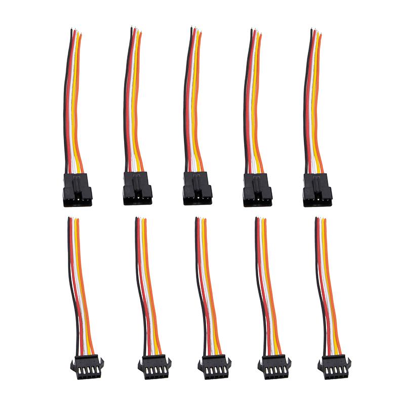 SM 5 PIN-kontakt med 22AWG-kabel - 5M/5F