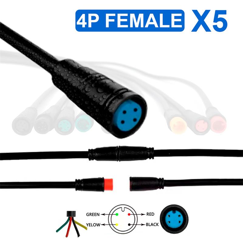 Vattentät kontakt 8 mm 4 PIN - 5F