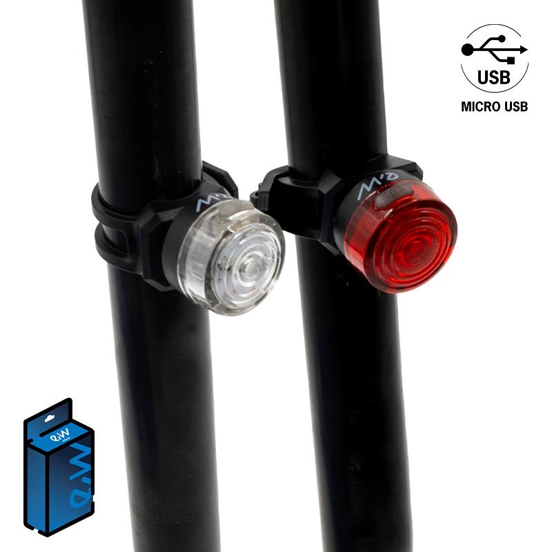 Uppladdningsbart LED-ljusset fram och bak EWL001